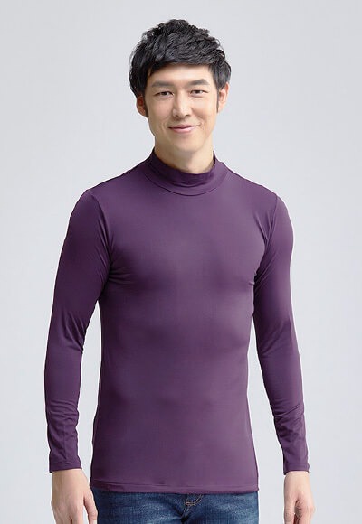 MIT溫灸刷毛立領發熱衣(羅蘭紫 男S-3XL) MIT溫灸刷毛立領發熱衣(羅蘭紫 男S-3XL)