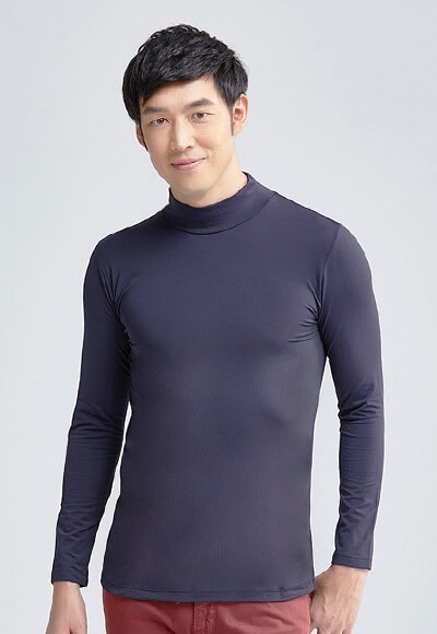 MIT溫灸刷毛立領發熱衣(湛海藍 男S-3XL) MIT溫灸刷毛立領發熱衣(湛海藍 男S-3XL)