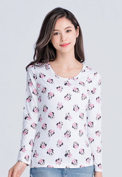 俏皮米妮溫灸刷毛圓領發熱衣(純淨白 女S-2XL) 俏皮米妮溫灸刷毛圓領發熱衣(純淨白 女S-2XL)