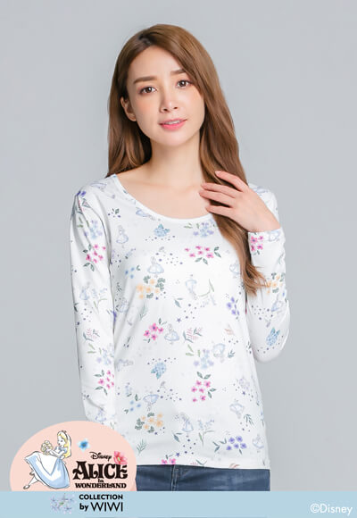 花草Alice溫灸刷毛圓領發熱衣(米黃白 女S-2XL) 花草Alice溫灸刷毛圓領發熱衣(米黃白 女S-2XL)