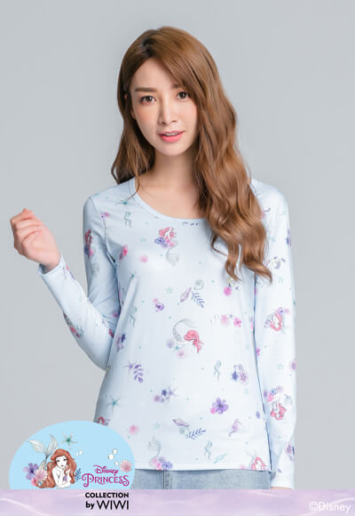 悠游Ariel溫灸刷毛圓領發熱衣(水漾藍 女S-2XL) 悠游Ariel溫灸刷毛圓領發熱衣(水漾藍 女S-2XL)