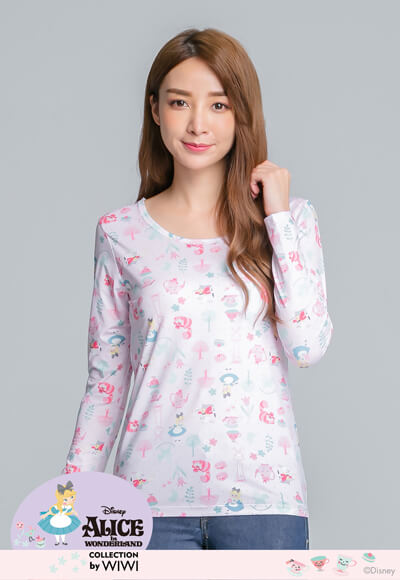 冒險Alice溫灸刷毛圓領發熱衣(戀愛粉 女S-2XL) 冒險Alice溫灸刷毛圓領發熱衣(戀愛粉 女S-2XL)