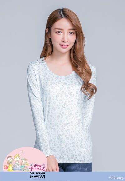貝殼Ariel溫灸刷毛圓領發熱衣(水漾藍 女S-2XL) 貝殼Ariel溫灸刷毛圓領發熱衣(水漾藍 女S-2XL)
